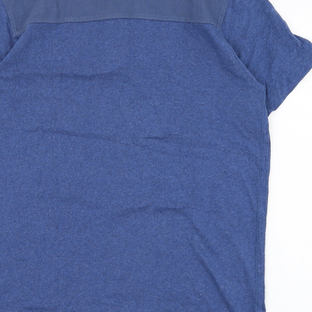 Fat Face Mens Blue  Cotton  Polo Size S Round Neck Pullover