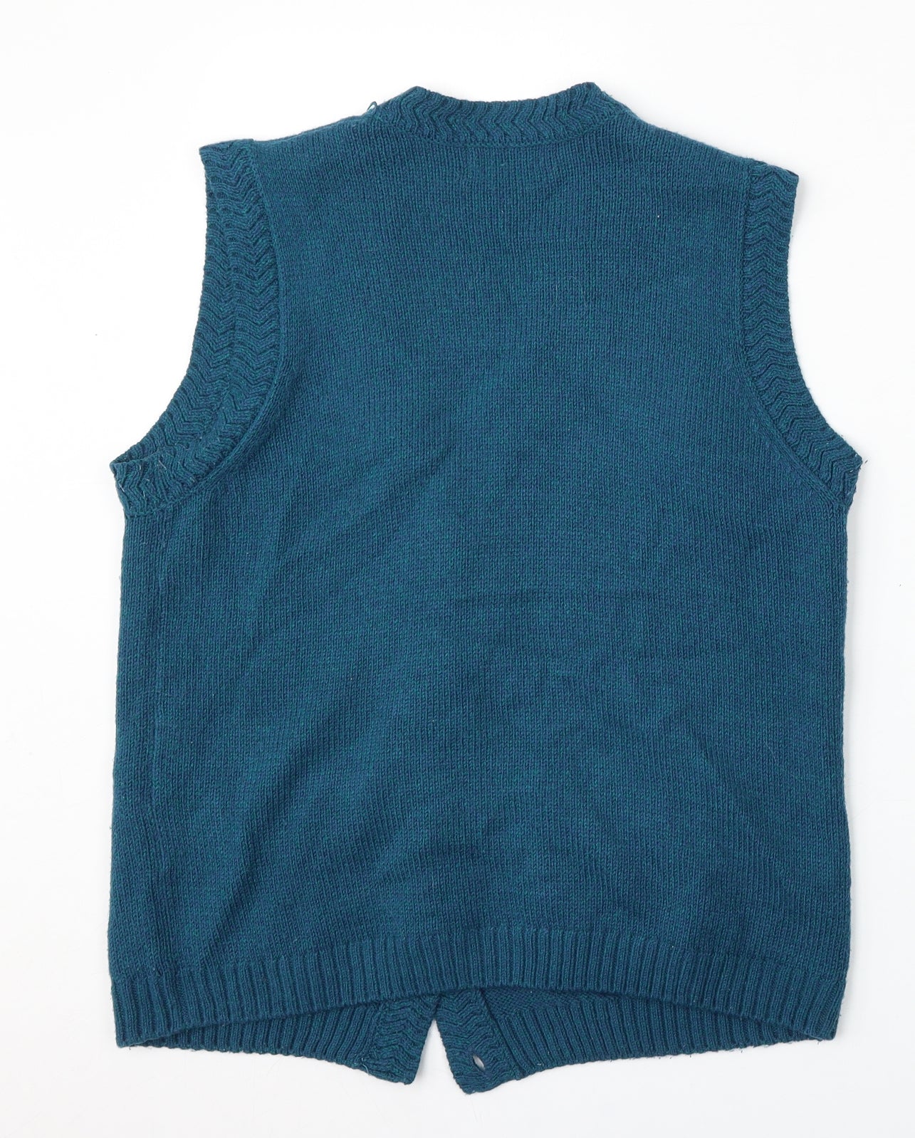 Honor Milburn Womens Blue Round Neck  Acrylic Vest Jumper Size 10