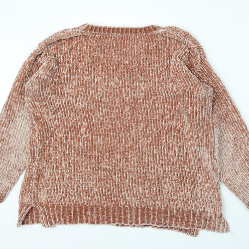 Pep&Co Womens Pink Round Neck  Polyester Pullover Jumper Size 14