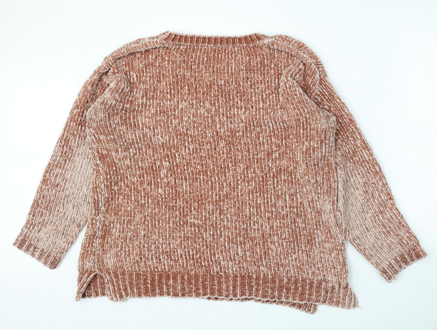 Pep&Co Womens Pink Round Neck  Polyester Pullover Jumper Size 14