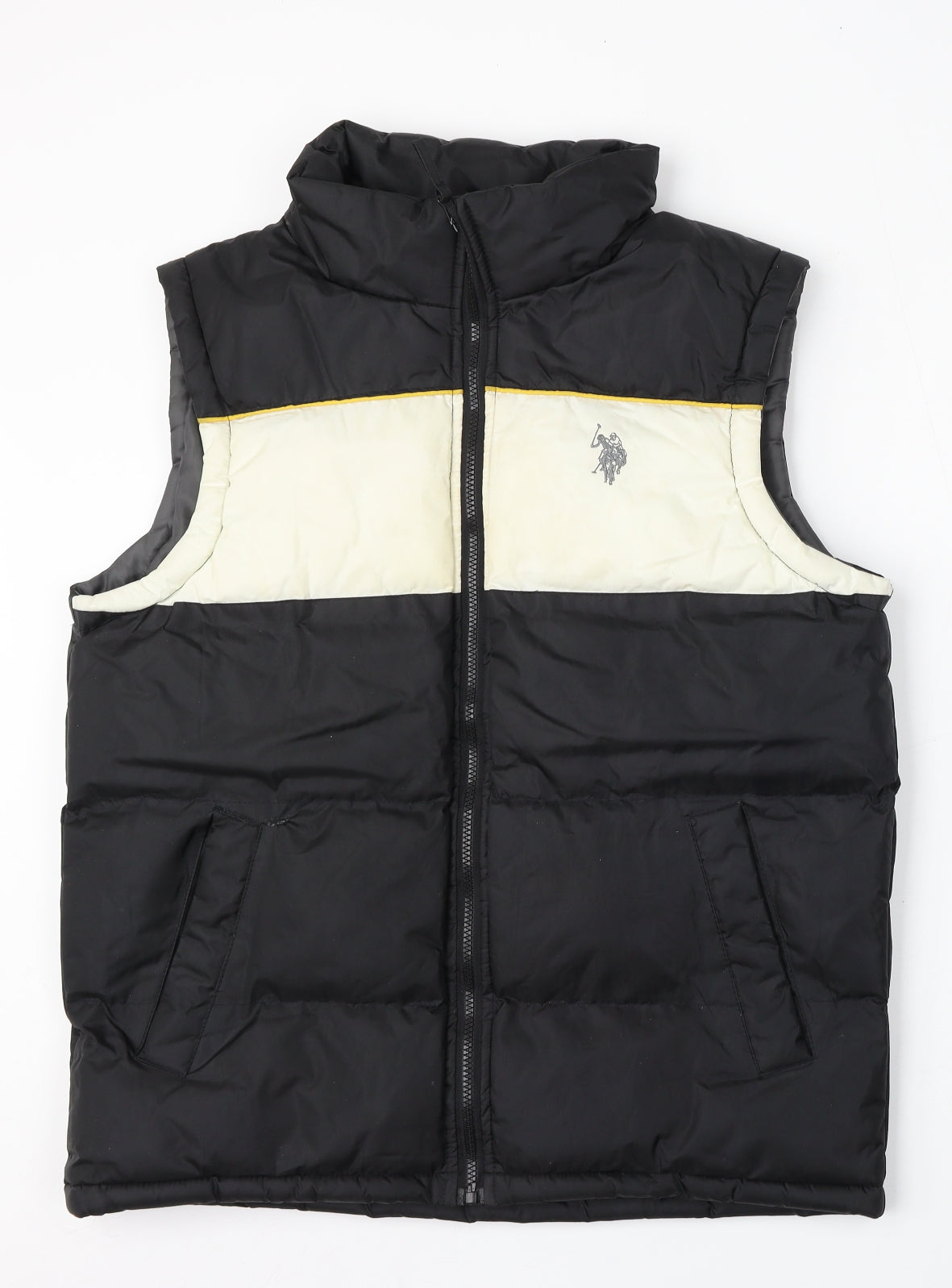 US Polo Assn. Mens Black   Gilet Jacket Size S  Zip