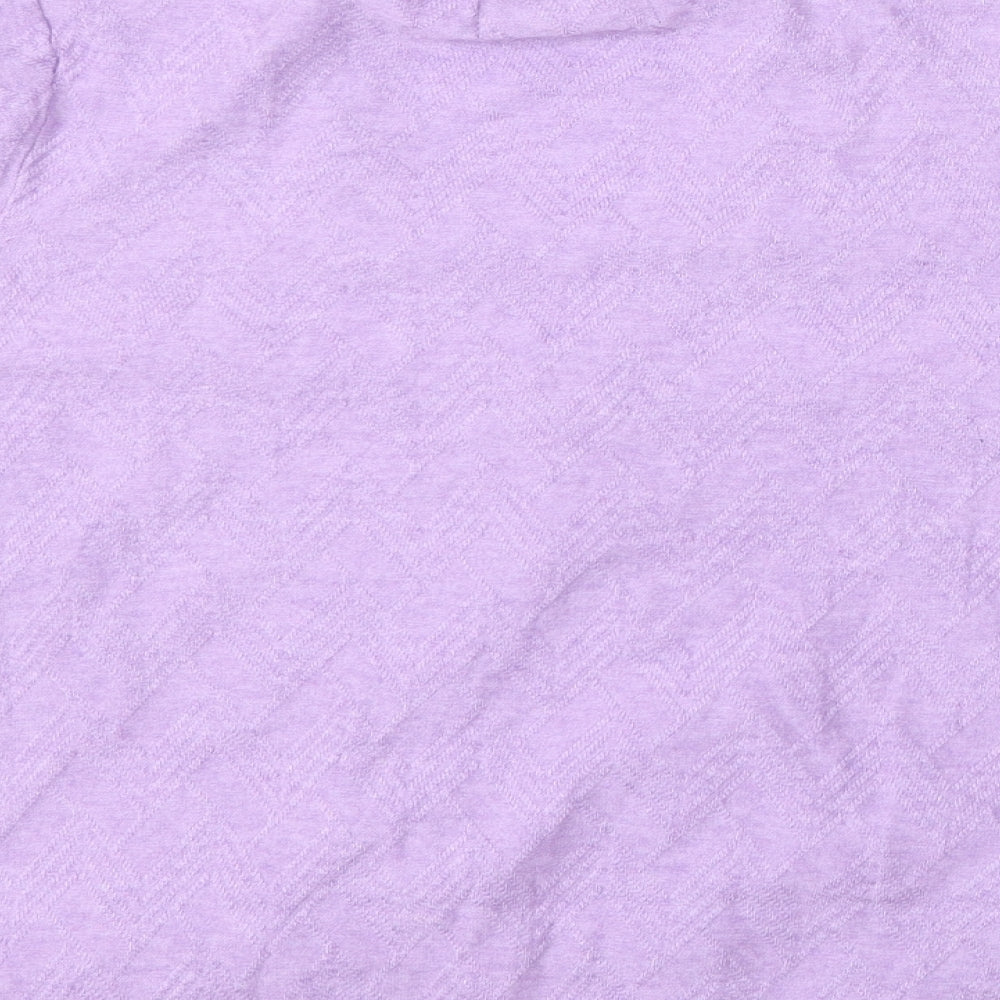 Marks and Spencer Womens Purple V-Neck  Viscose Pullover Jumper Size L