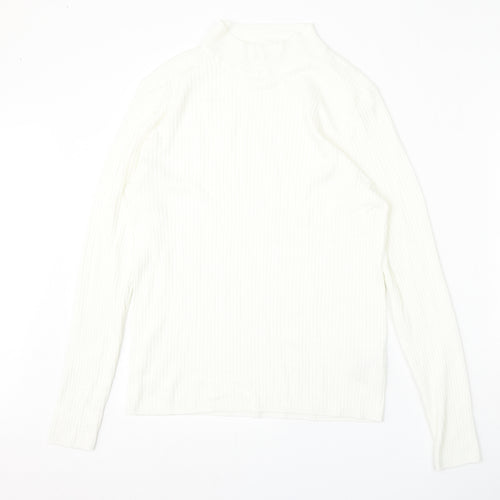 Primark Womens White  Viscose Pullover Sweatshirt Size 4