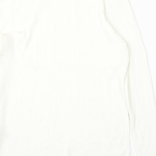 Primark Womens White  Viscose Pullover Sweatshirt Size 4