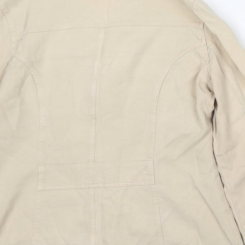 Classics Womens Beige   Jacket  Size 14  Button