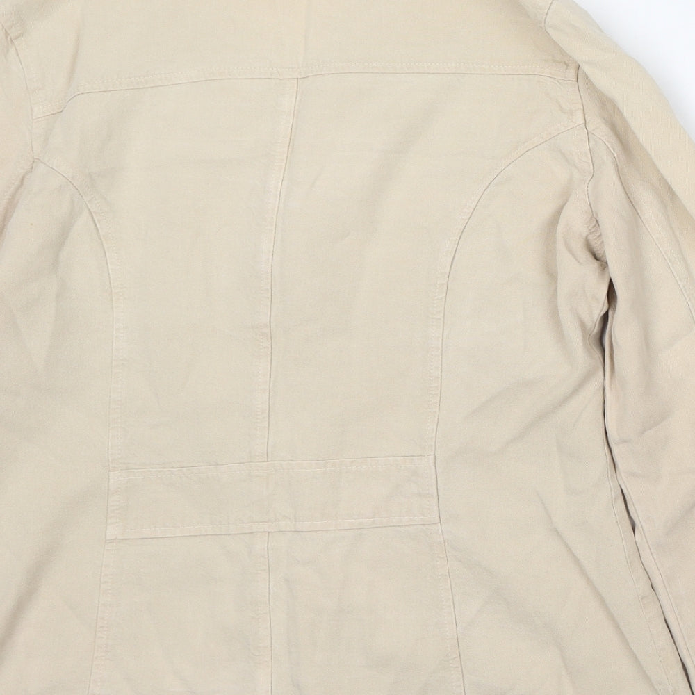 Classics Womens Beige   Jacket  Size 14  Button