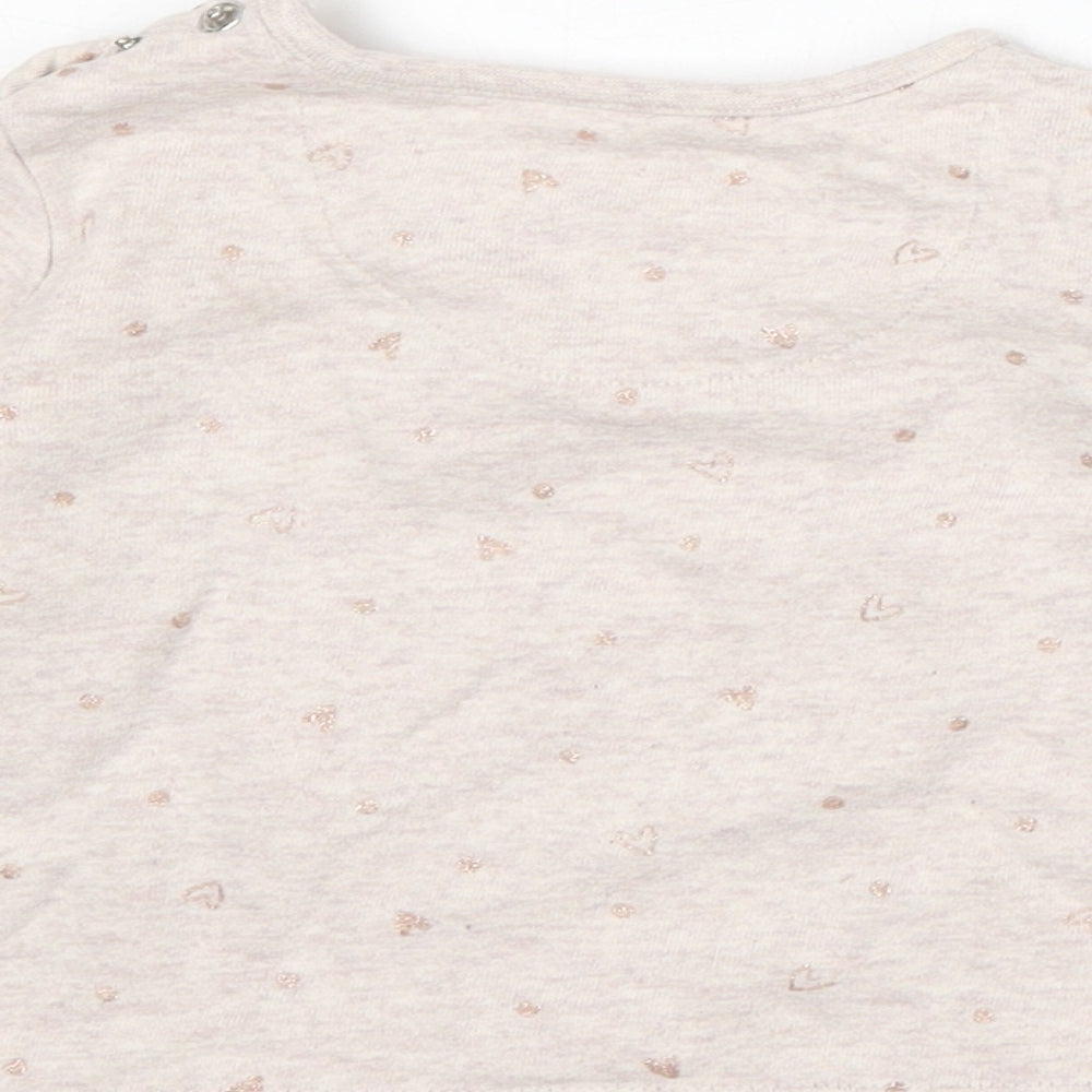 F&F Girls Pink  Cotton Pullover Jumper Size 6-9 Months