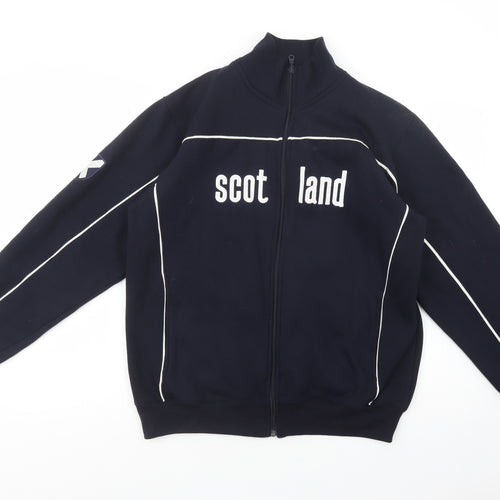 Scotland Clothing Mens Blue  Cotton Full Zip Sweatshirt Size M   - Scotland