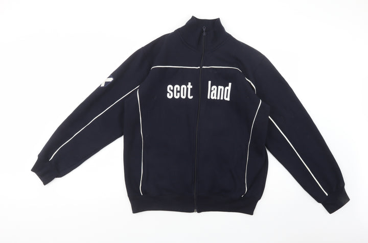 Scotland Clothing Mens Blue Cotton Full Zip Sweatshirt Size M - Scotland