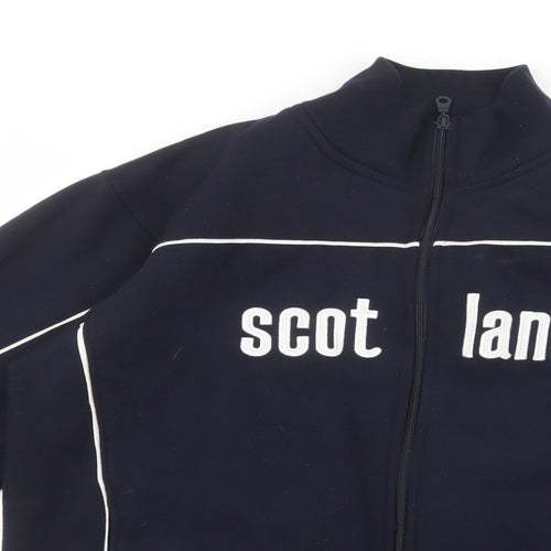 Scotland Clothing Mens Blue  Cotton Full Zip Sweatshirt Size M   - Scotland