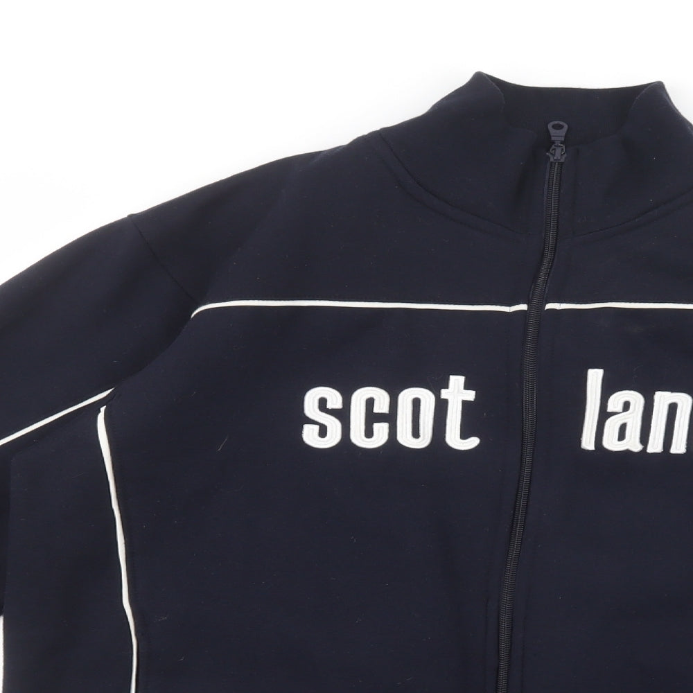 Scotland Clothing Mens Blue  Cotton Full Zip Sweatshirt Size M   - Scotland