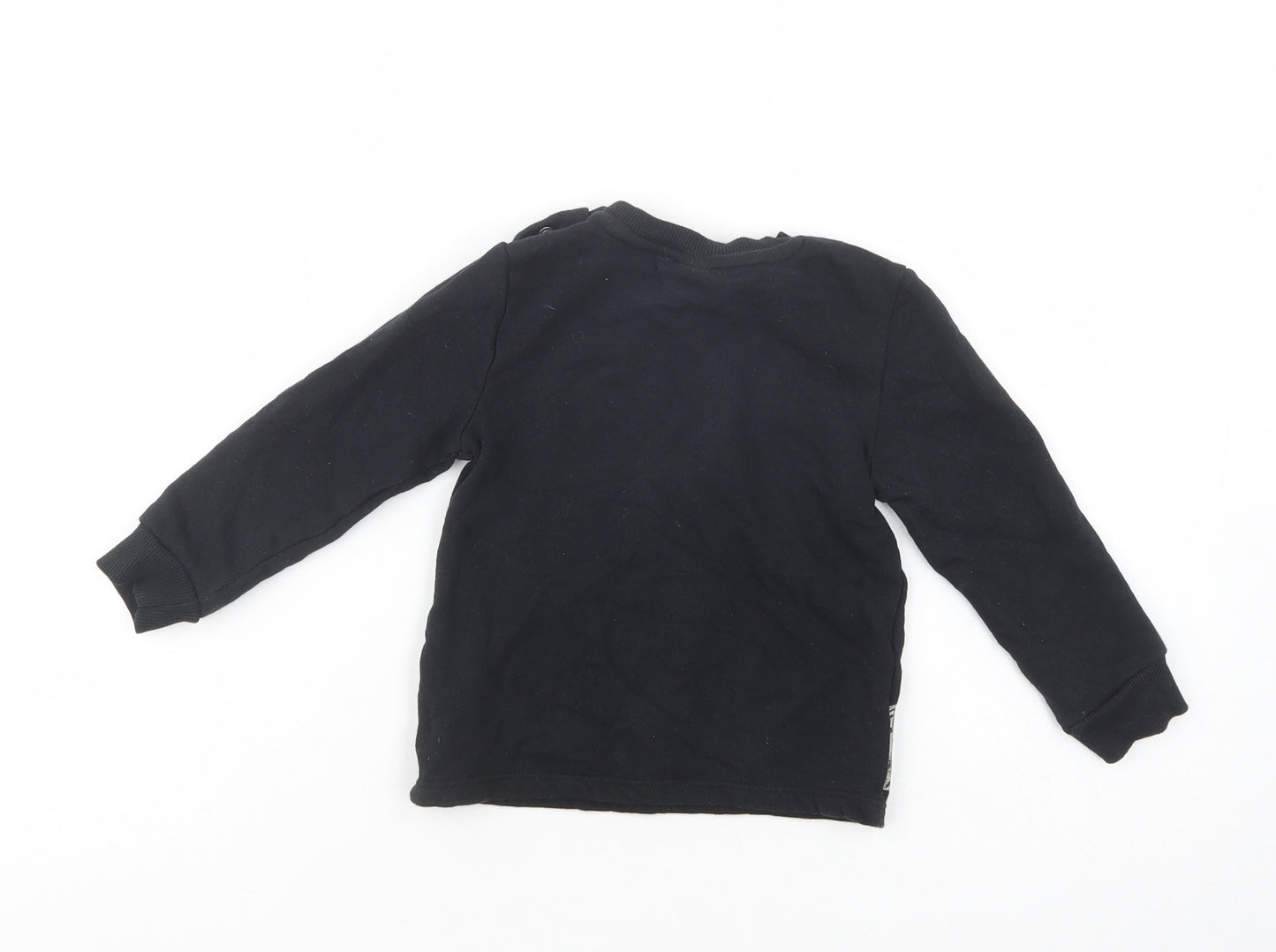 F&F Baby Black  Cotton Pullover Jumper Size 12-18 Months  Snap - Toy Story
