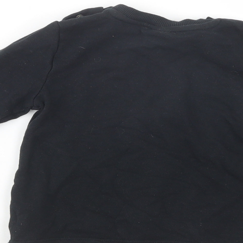 F&F Baby Black  Cotton Pullover Jumper Size 12-18 Months  Snap - Toy Story