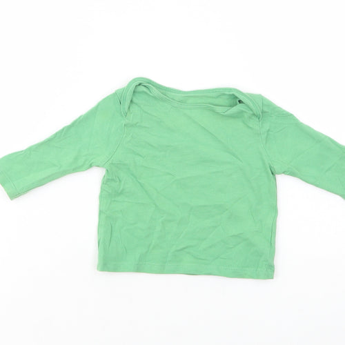 Cherokee Baby Green  Cotton Basic T-Shirt Size 3-6 Months Crew Neck Pullover