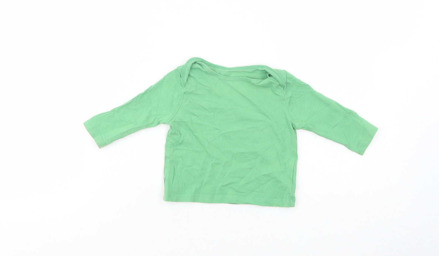 Cherokee Baby Green  Cotton Basic T-Shirt Size 3-6 Months Crew Neck Pullover