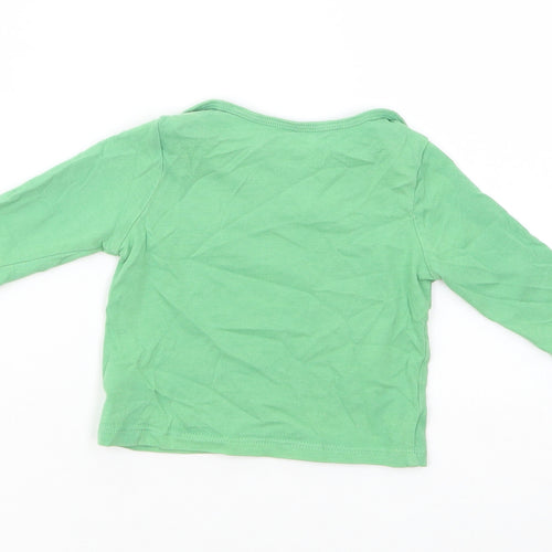 Cherokee Baby Green  Cotton Basic T-Shirt Size 3-6 Months Crew Neck Pullover