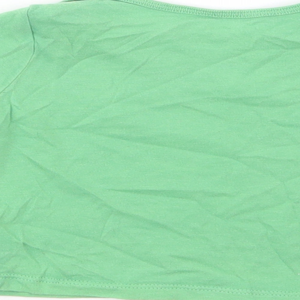 Cherokee Baby Green  Cotton Basic T-Shirt Size 3-6 Months Crew Neck Pullover