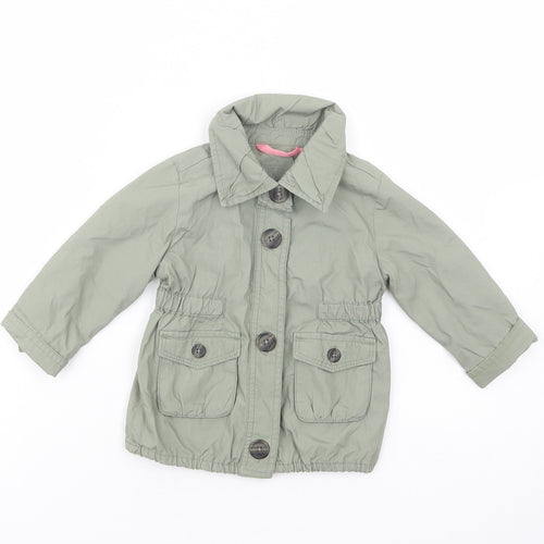 Gap Baby Green   Basic Coat Coat Size 12-18 Months   Button
