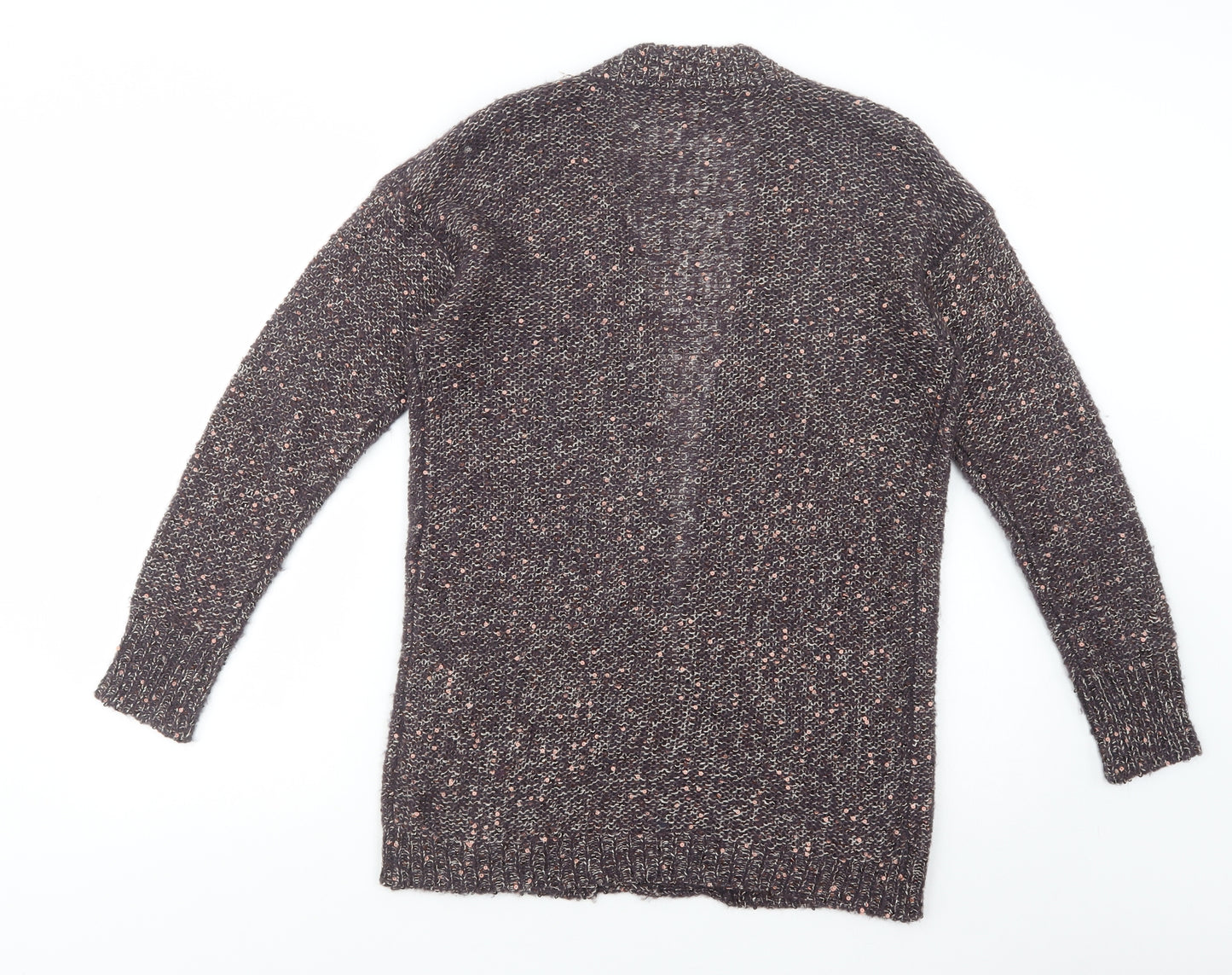 Marks and Spencer Womens Purple V-Neck  Polyester Cardigan Jumper Size 14