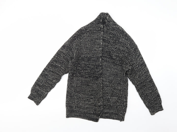 Atmosphere Womens Black Collared Acrylic Cardigan Jumper Size 10
