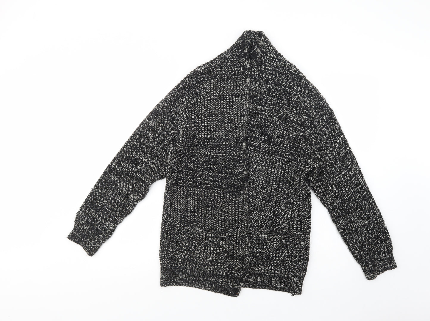 Atmosphere Womens Black Collared  Acrylic Cardigan Jumper Size 10