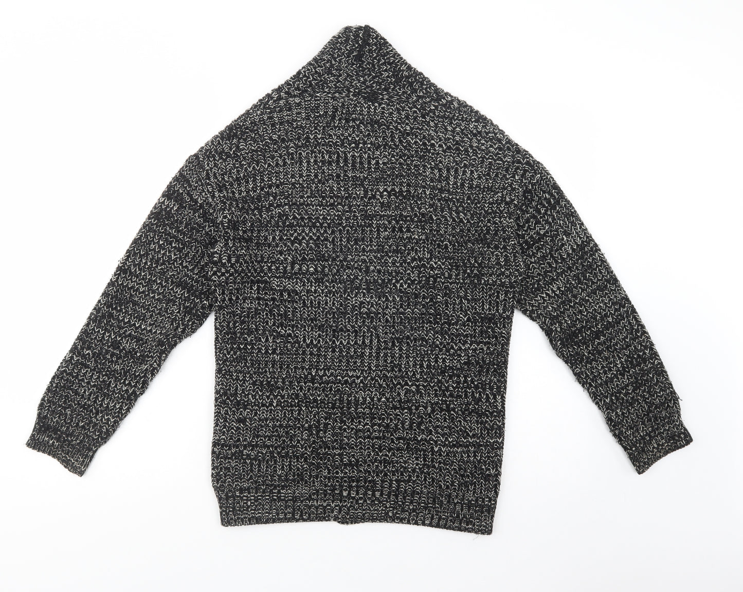 Atmosphere Womens Black Collared  Acrylic Cardigan Jumper Size 10