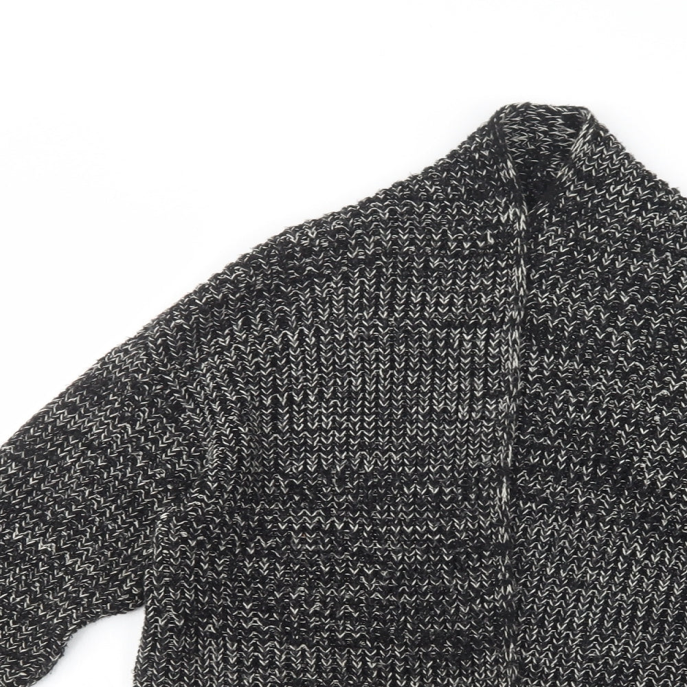 Atmosphere Womens Black Collared  Acrylic Cardigan Jumper Size 10