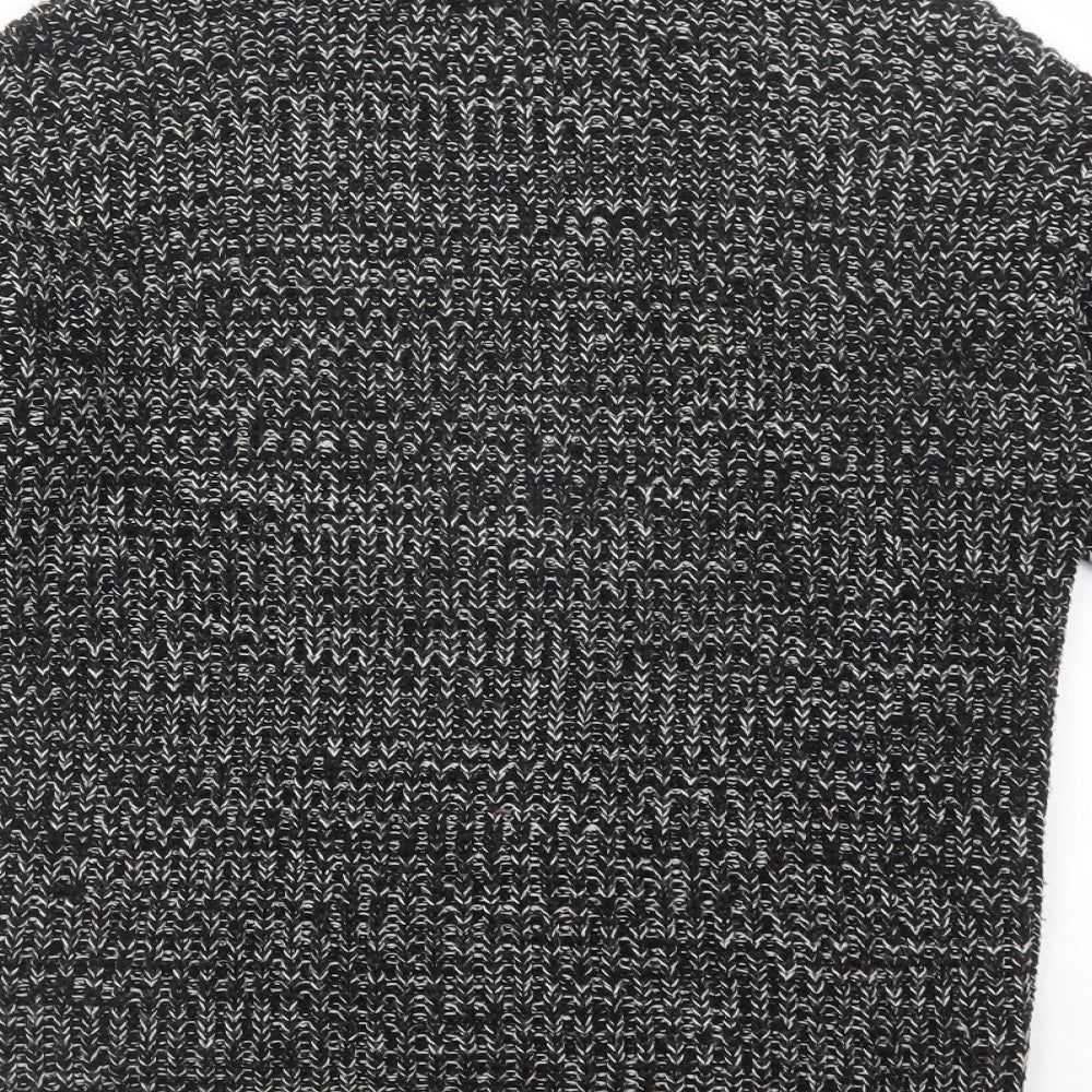 Atmosphere Womens Black Collared  Acrylic Cardigan Jumper Size 10
