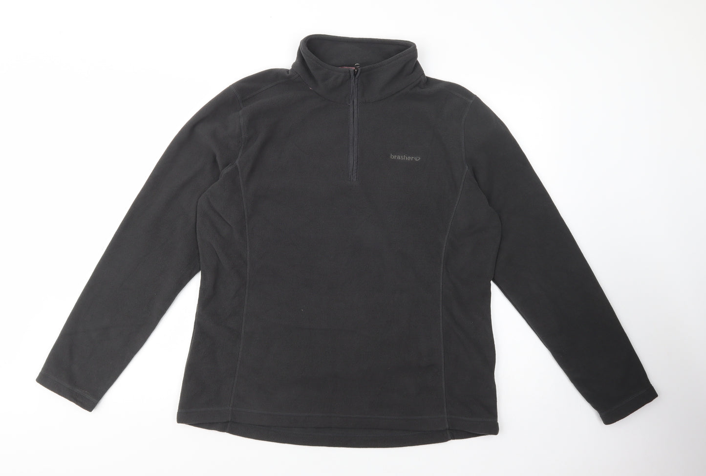 brasher Womens Grey  Polyester Pullover Sweatshirt Size 18  Zip