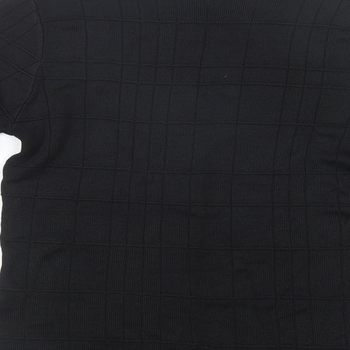 Marks and Spencer Womens Black Boat Neck  Viscose Pullover Jumper Size 14