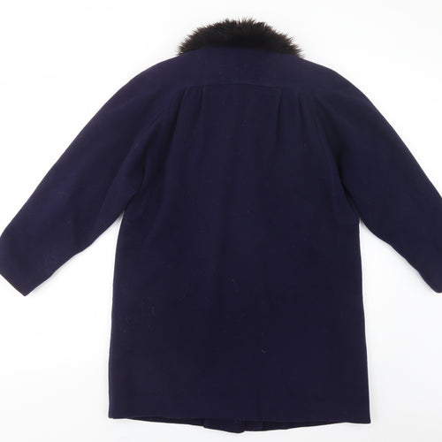 Klass Womens Blue   Pea Coat Coat Size 12  Button