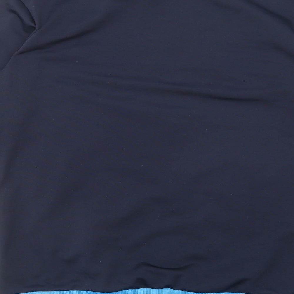adidas Mens Blue  Polyester Full Zip Sweatshirt Size S