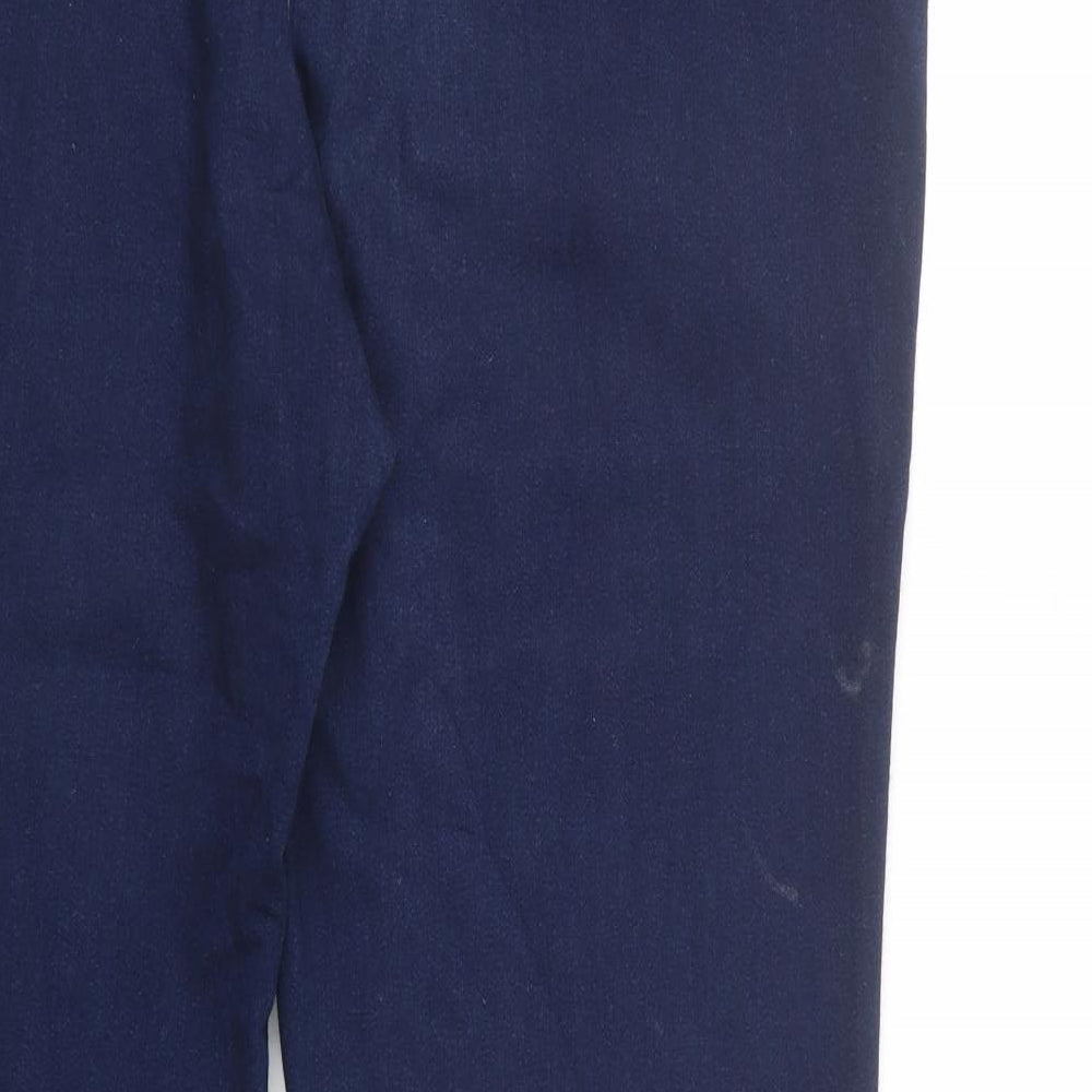 Marks and Spencer Womens Blue  Cotton Straight Jeans Size 20 L29 in Regular Button