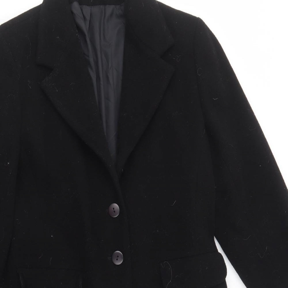 Classic Woman Womens Black   Pea Coat Coat Size 16  Button