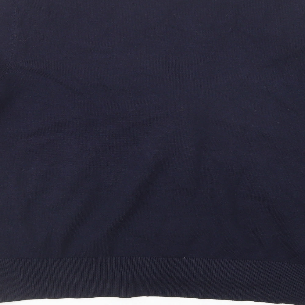 H&M Womens Blue V-Neck  Acrylic Cardigan Jumper Size S