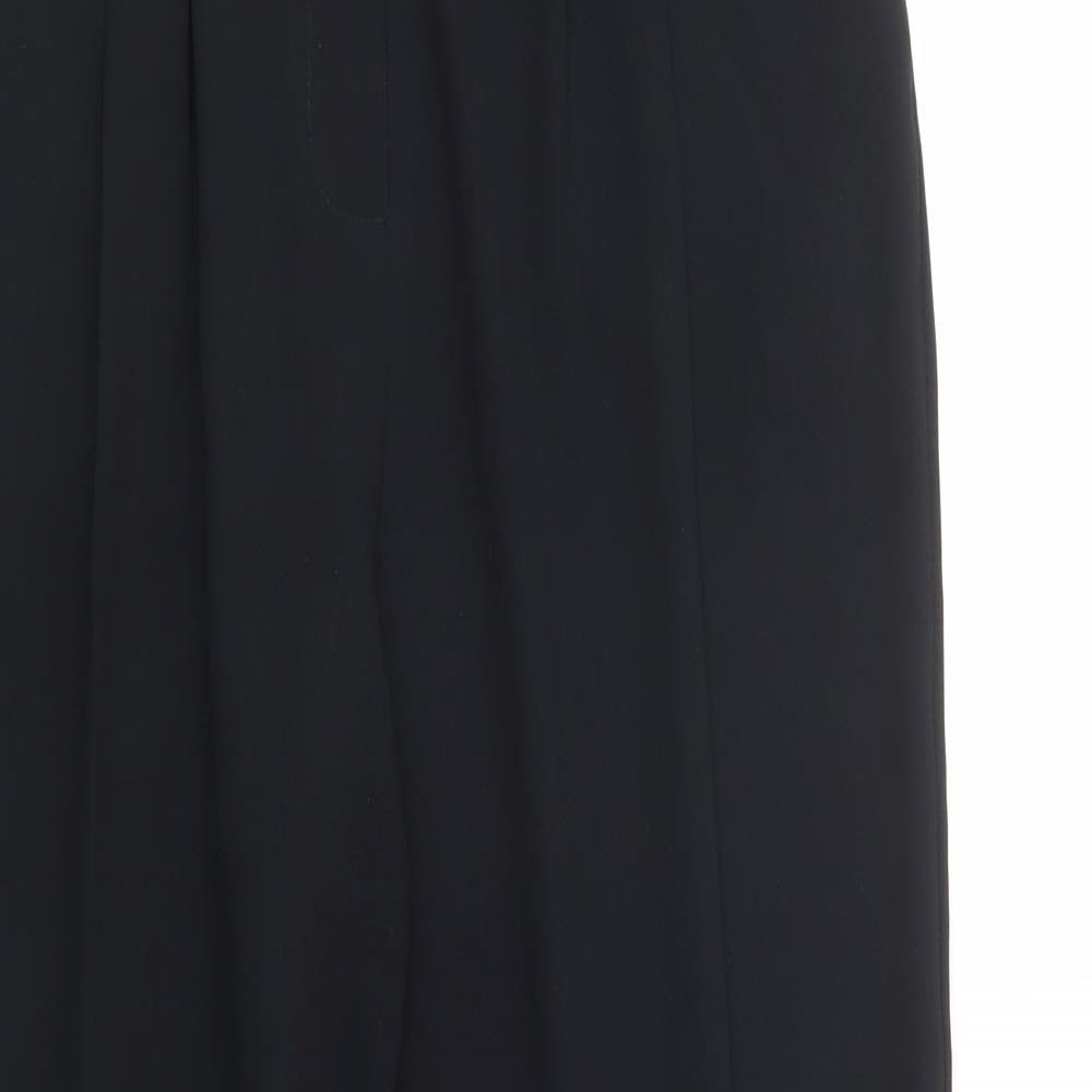 River Island Womens Black  Polyester Dress Pants Trousers Size 14 L30 in Regular Button