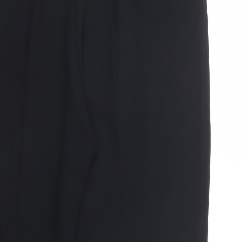 River Island Womens Black  Polyester Dress Pants Trousers Size 14 L30 in Regular Button