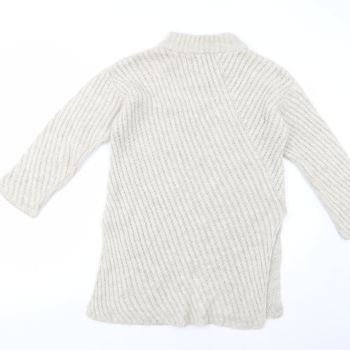 Atmosphere Womens Beige Mock Neck  Acrylic Tunic Jumper Size M