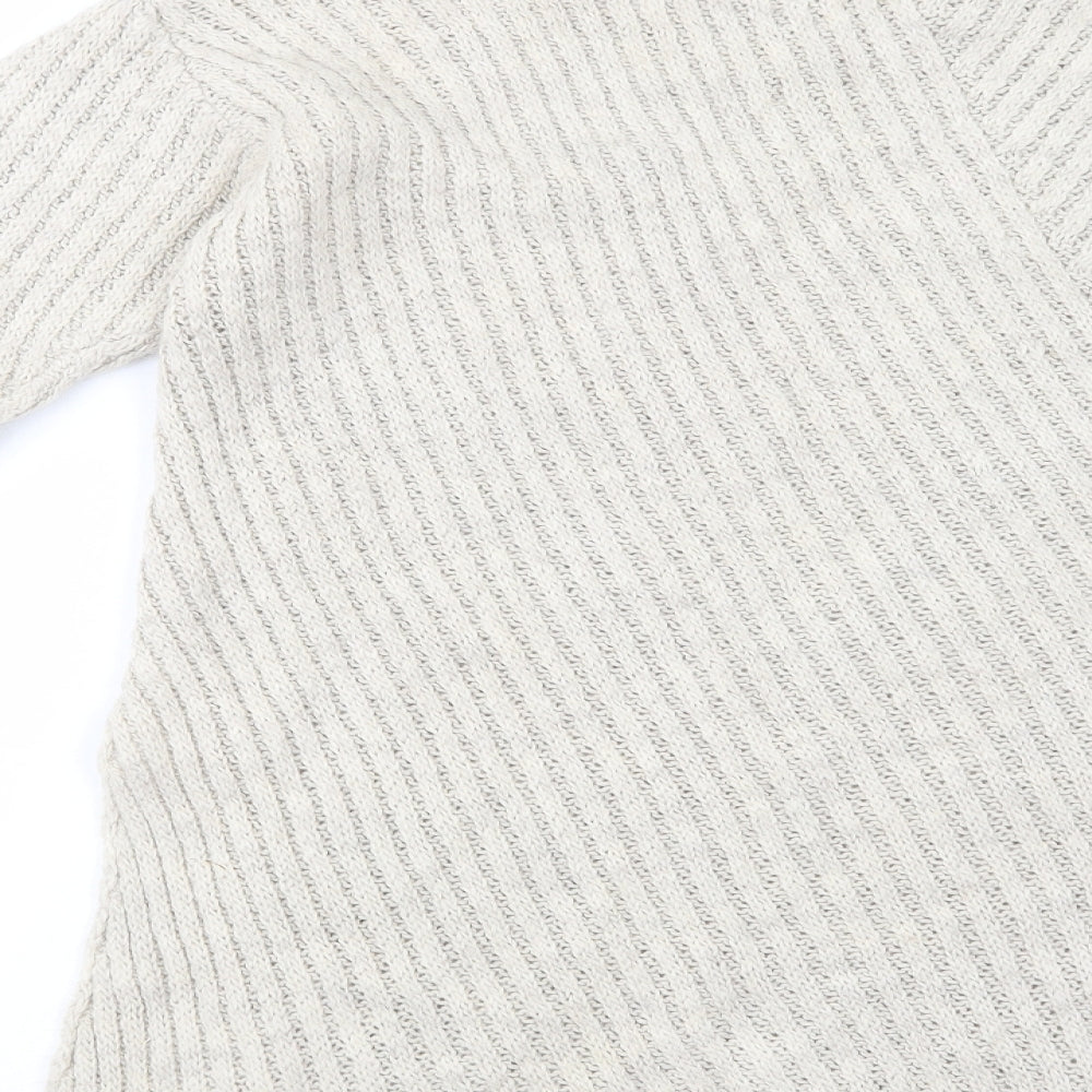 Atmosphere Womens Beige Mock Neck  Acrylic Tunic Jumper Size M