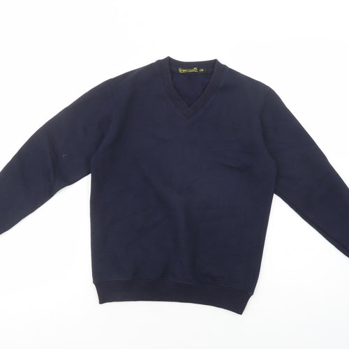 GW Class Boys Blue  Cotton Pullover Sweatshirt Size 7-8 Years  Pullover - School Wear
