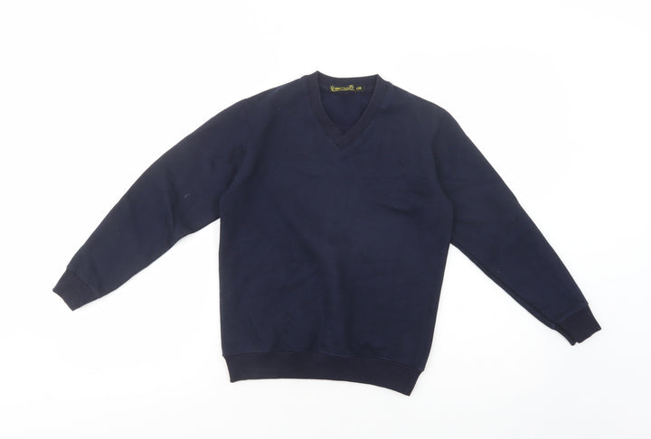 GW Class Boys Blue  Cotton Pullover Sweatshirt Size 7-8 Years  Pullover - School Wear