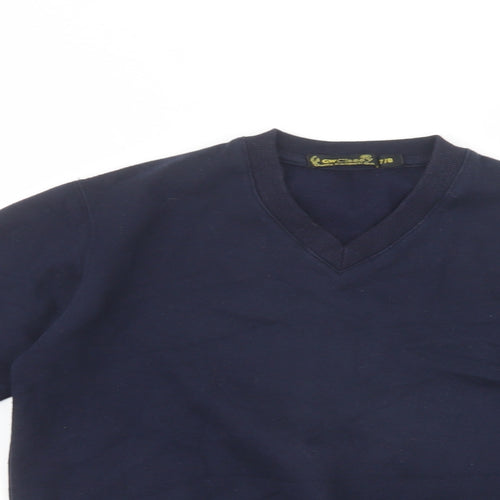 GW Class Boys Blue  Cotton Pullover Sweatshirt Size 7-8 Years  Pullover - School Wear