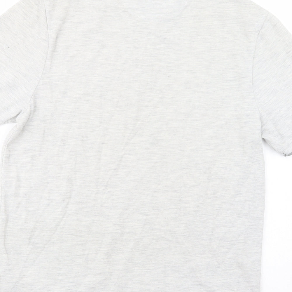 Land Rover Mens Grey  Cotton  Polo Size M Collared Button