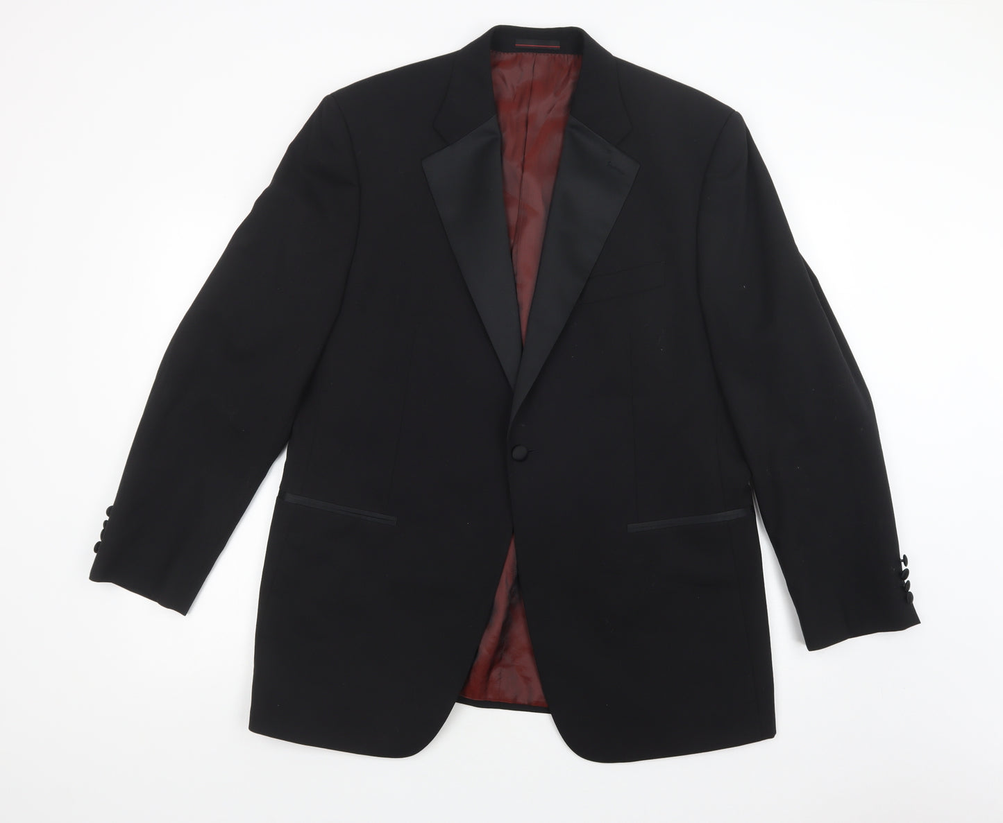 1860 Menswear Mens Black   Jacket Blazer Size 42  Button