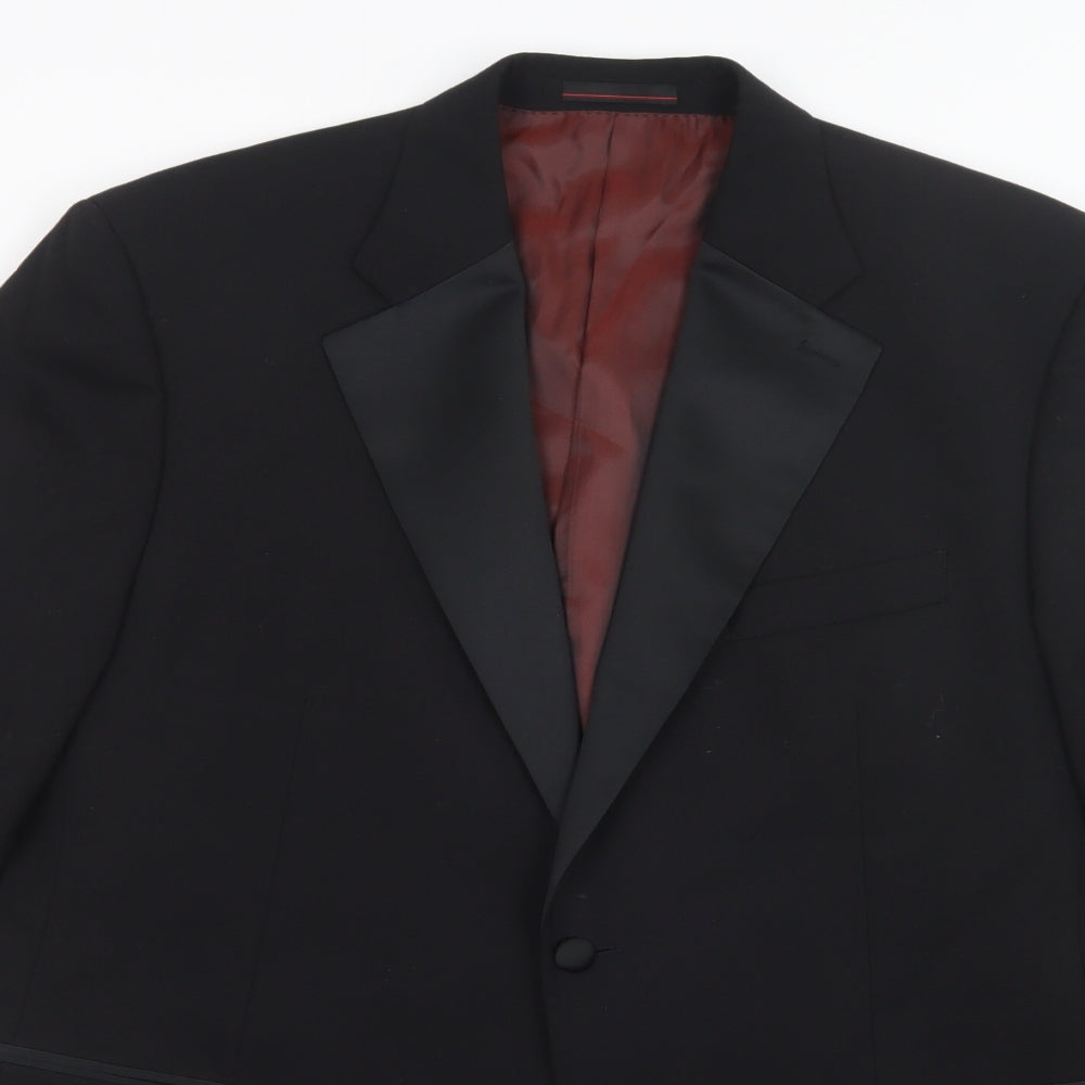 1860 Menswear Mens Black   Jacket Blazer Size 42  Button