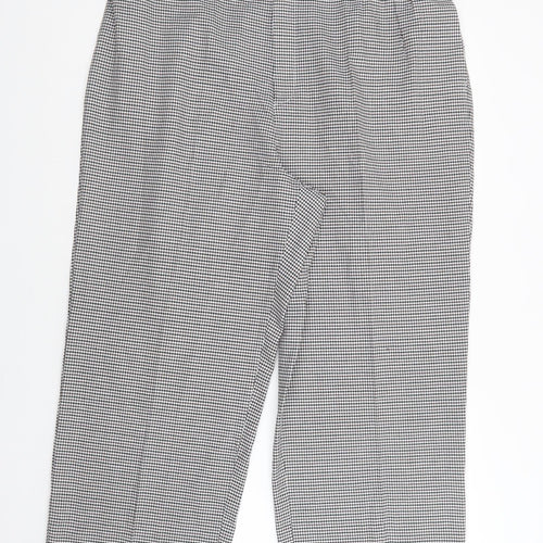 SheIn Womens Grey Check Polyester Dress Pants Trousers Size 3XL L28 in Regular Button