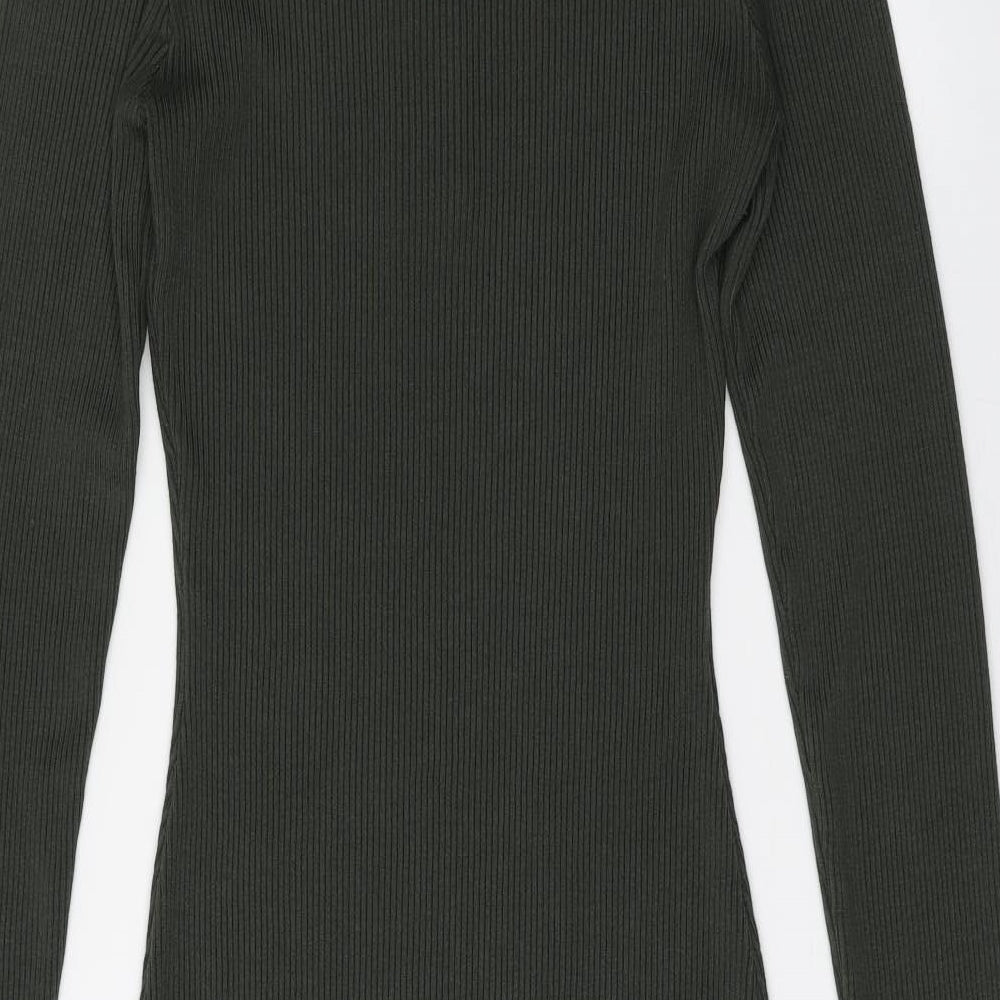 New Look Womens Green  Viscose Jumper Dress  Size 12  V-Neck
