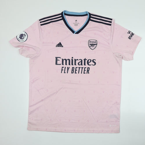 adidas Mens Pink  Polyester  T-Shirt Size 4XL Round Neck  - Arsenal