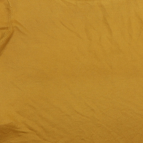 F&F  Womens Yellow Round Neck  Acrylic Pullover Jumper Size 12