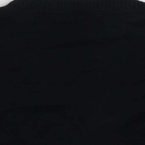 Bay   Womens Black V-Neck  Cotton Shrug Jumper Size 14